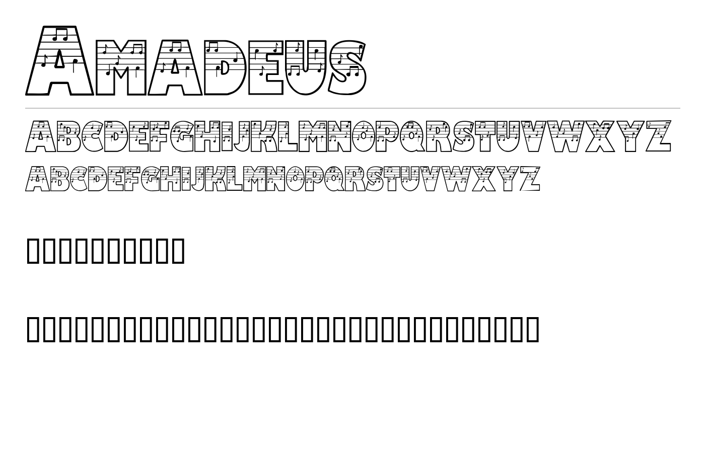 Amadeus Font preview