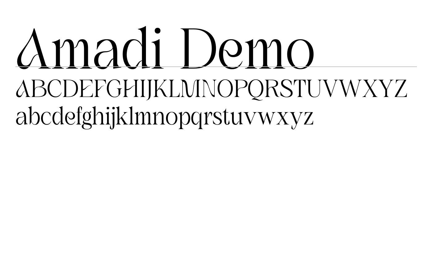 Amadi Demo Font preview