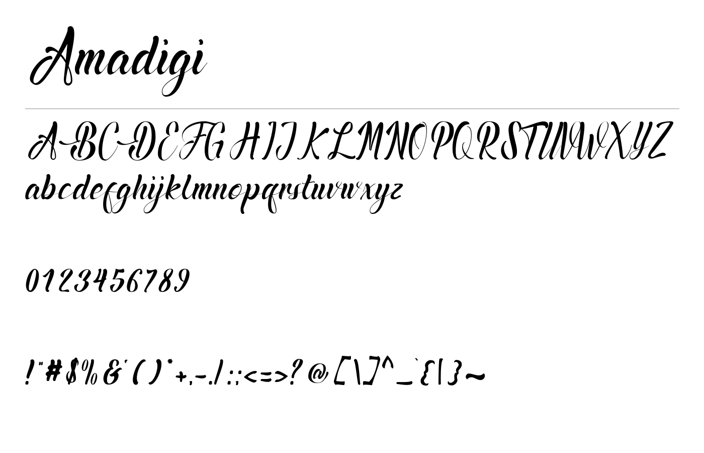 Amadigi Font preview