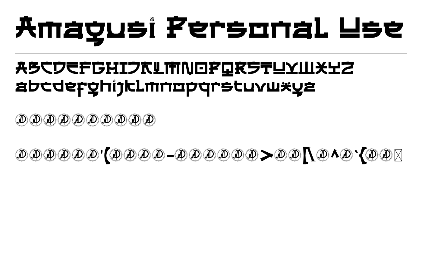 Amagusi Font preview