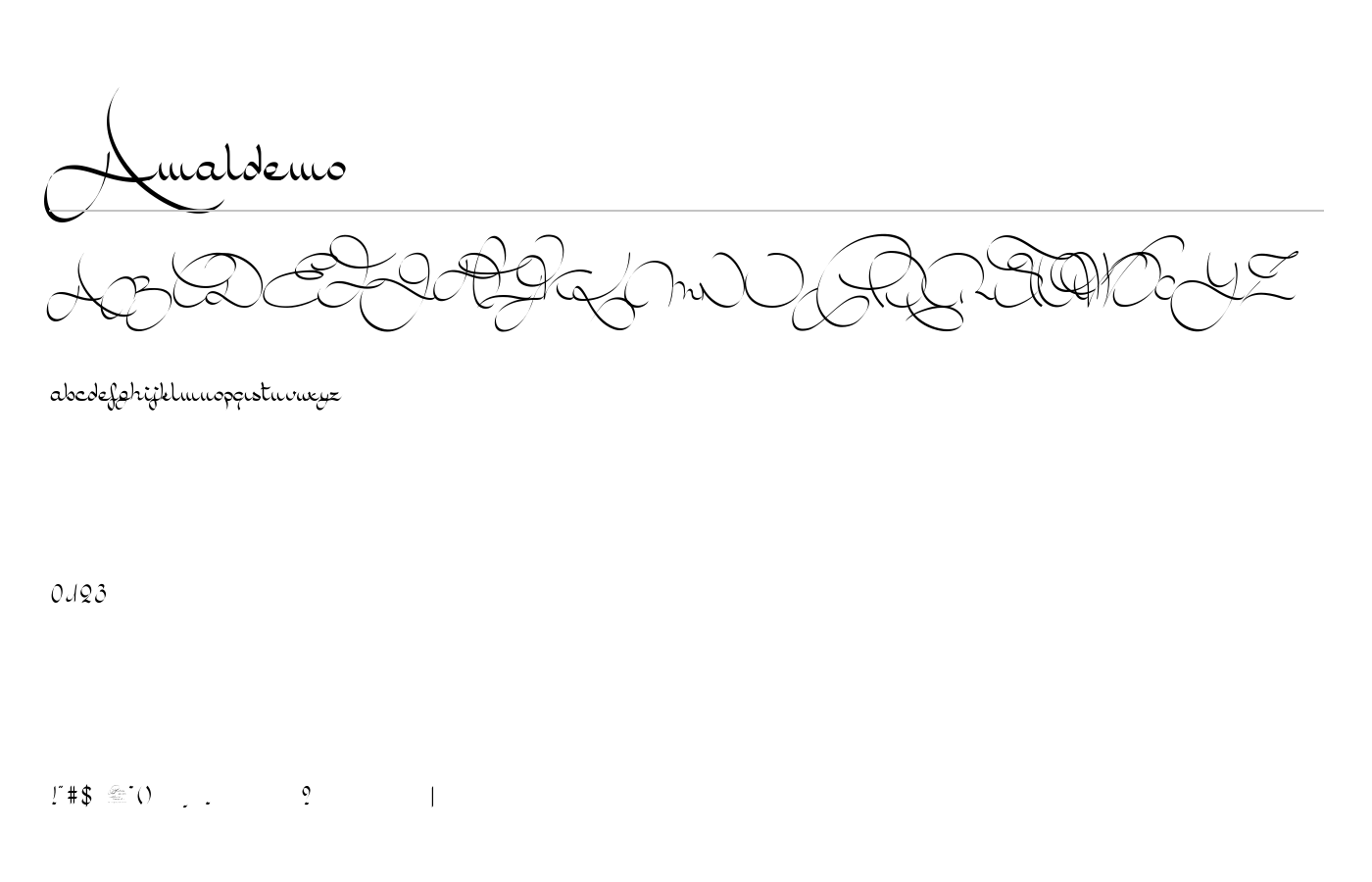 Amaldemo Font preview