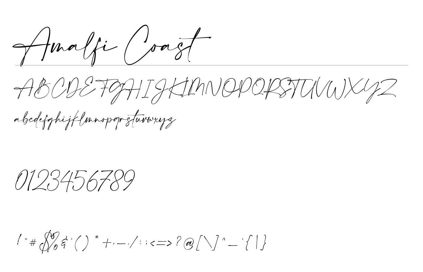 Amalfi Coast Font preview