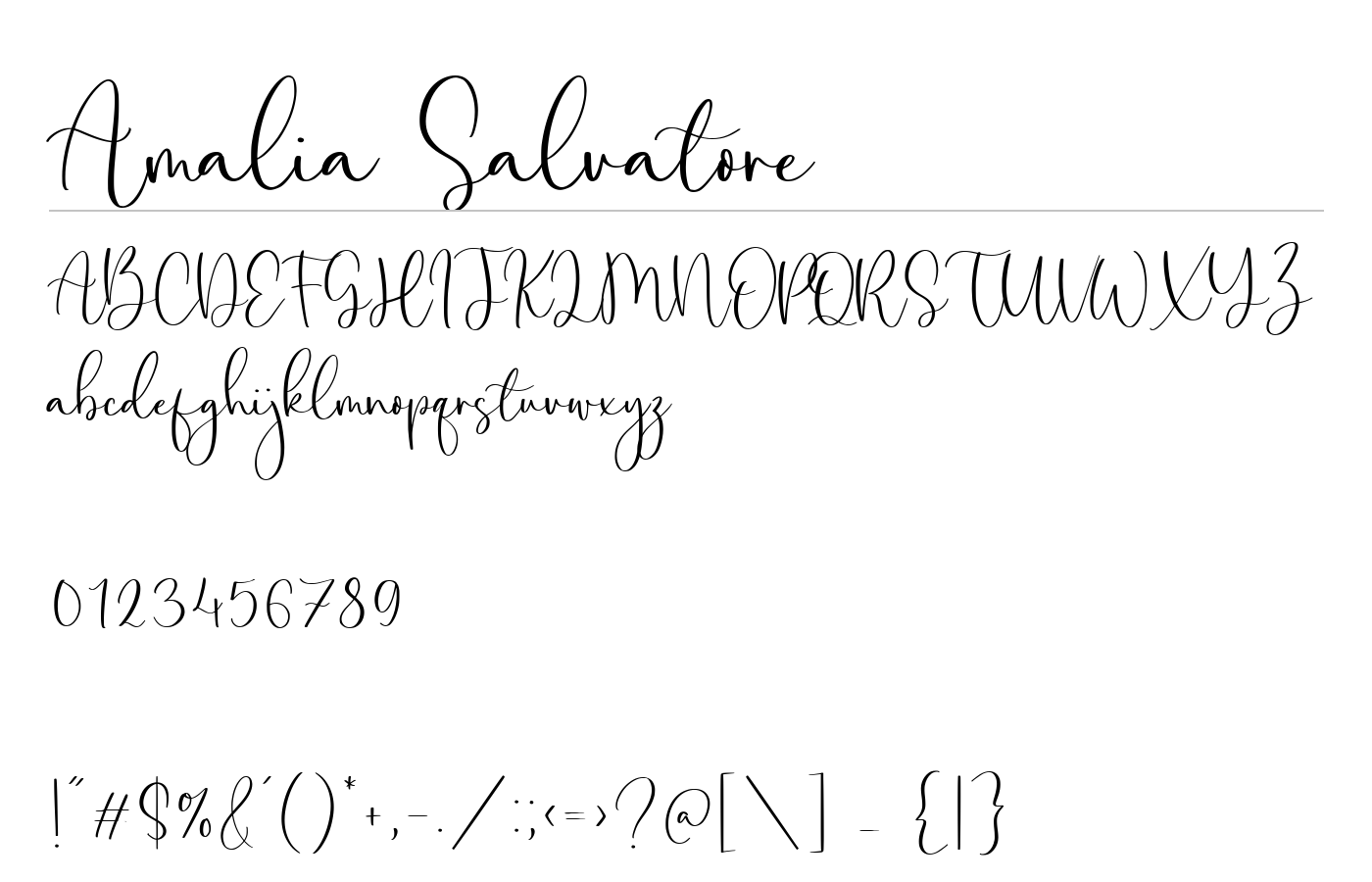 Amalia Salvatore Font preview
