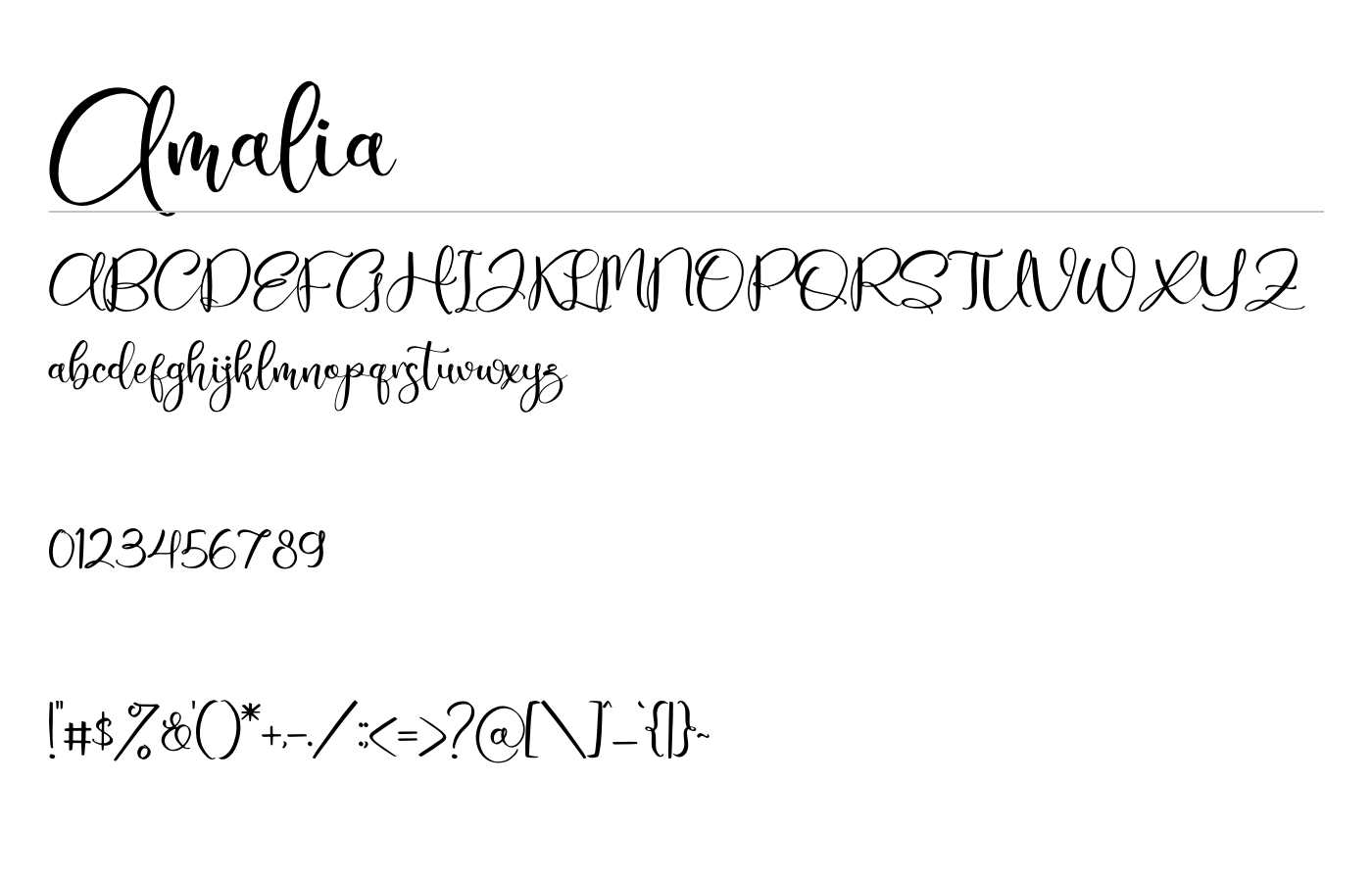 Amalia Font preview