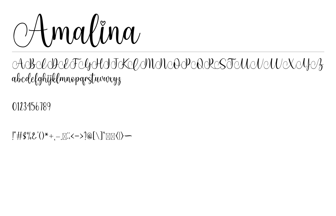 Amalina Font preview