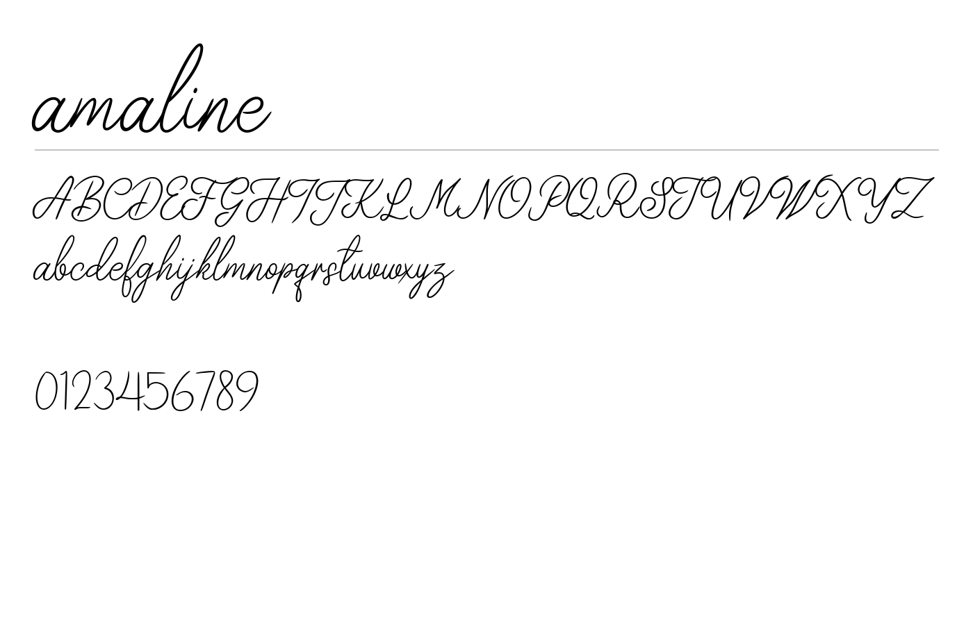 Amaline Trial Font preview