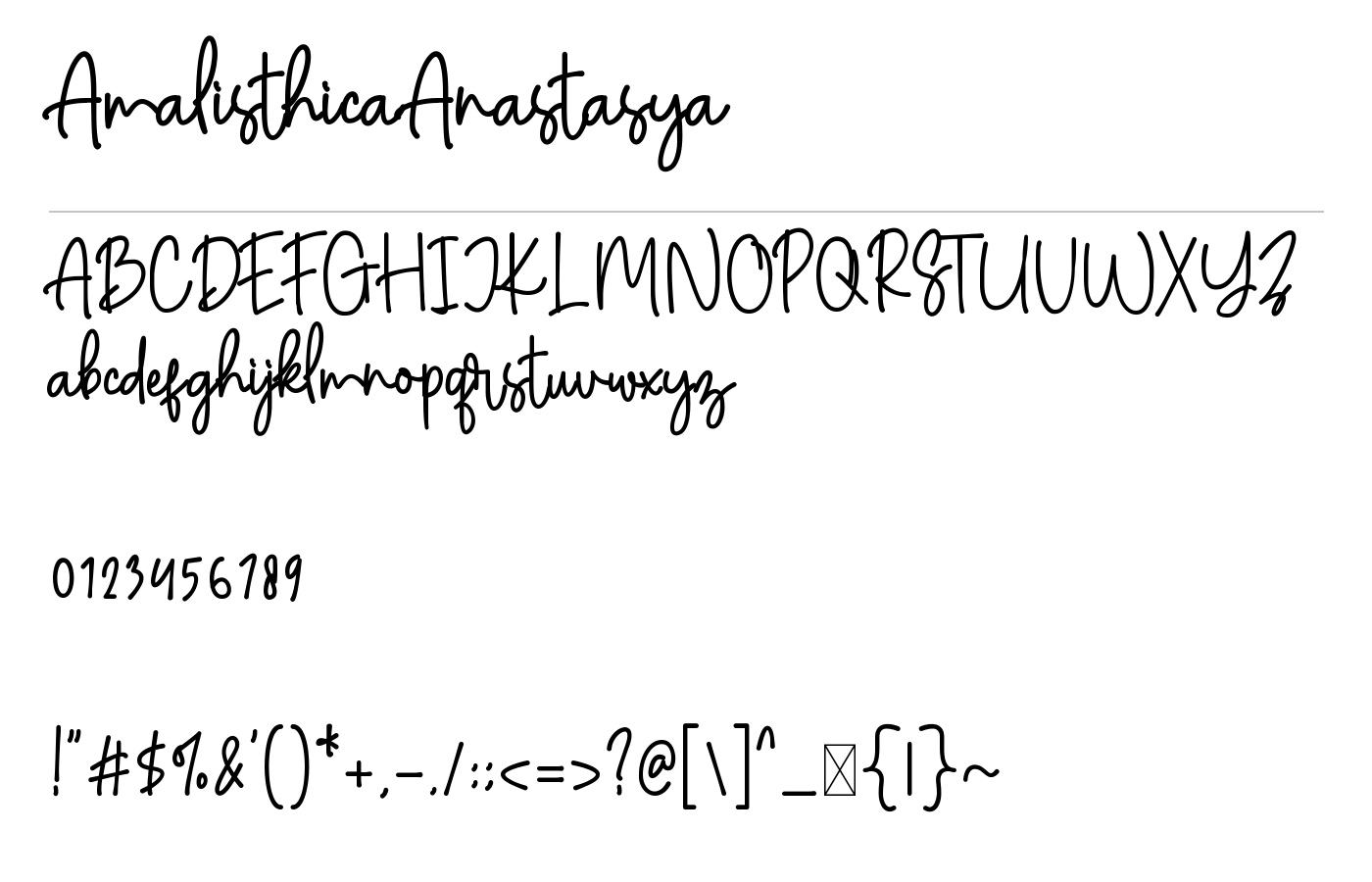 AmalisthicaAnastasya Font preview