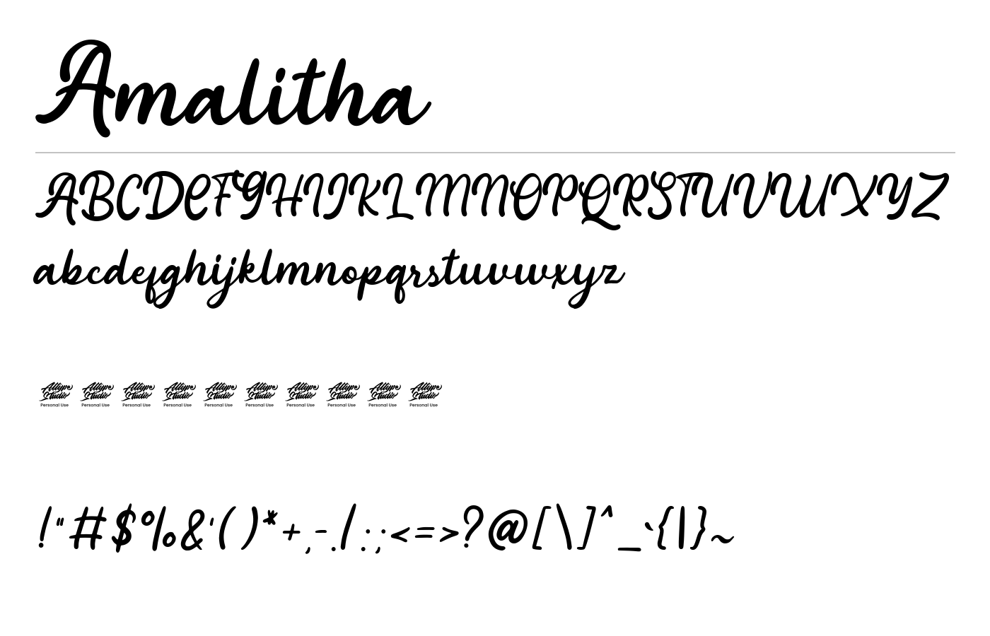 Amalitha Font preview