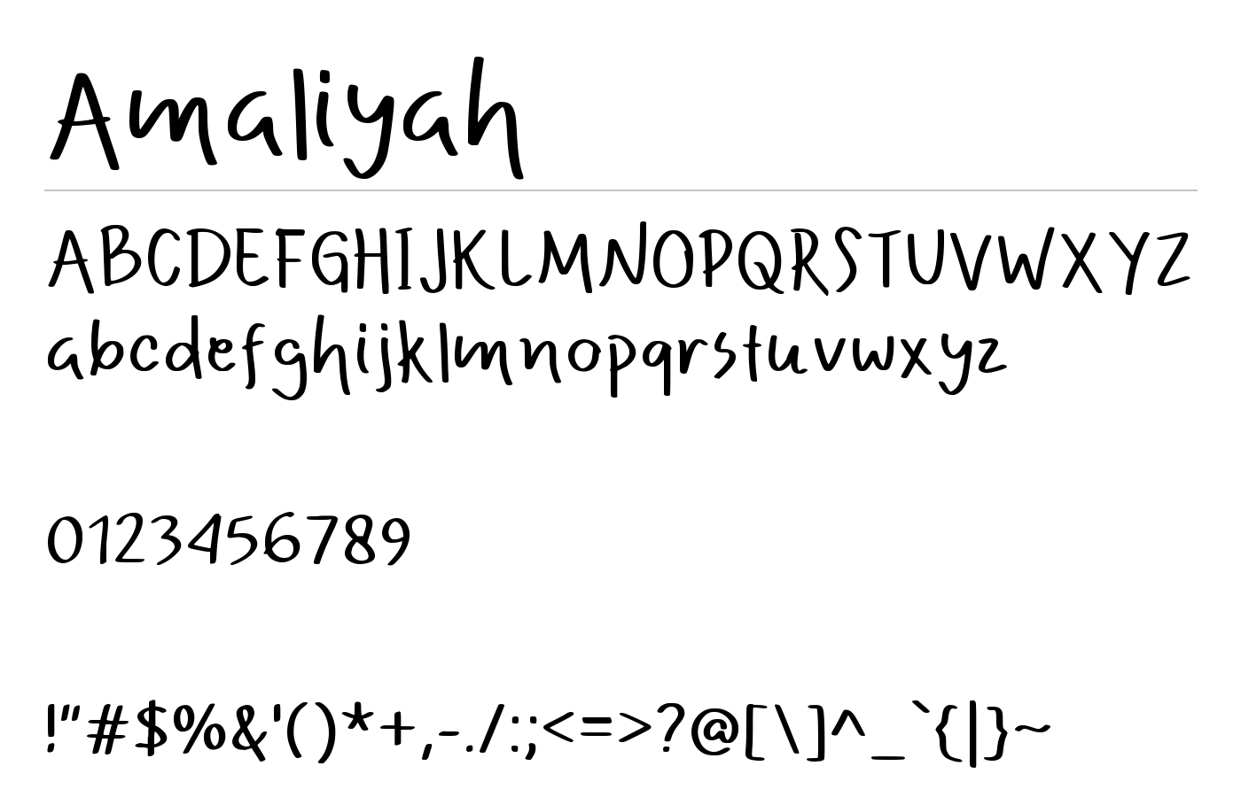 Amaliyah Font preview