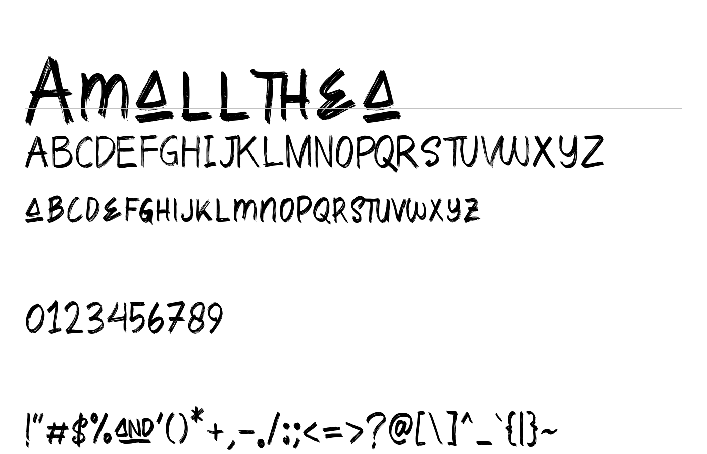 Amallthea Font preview