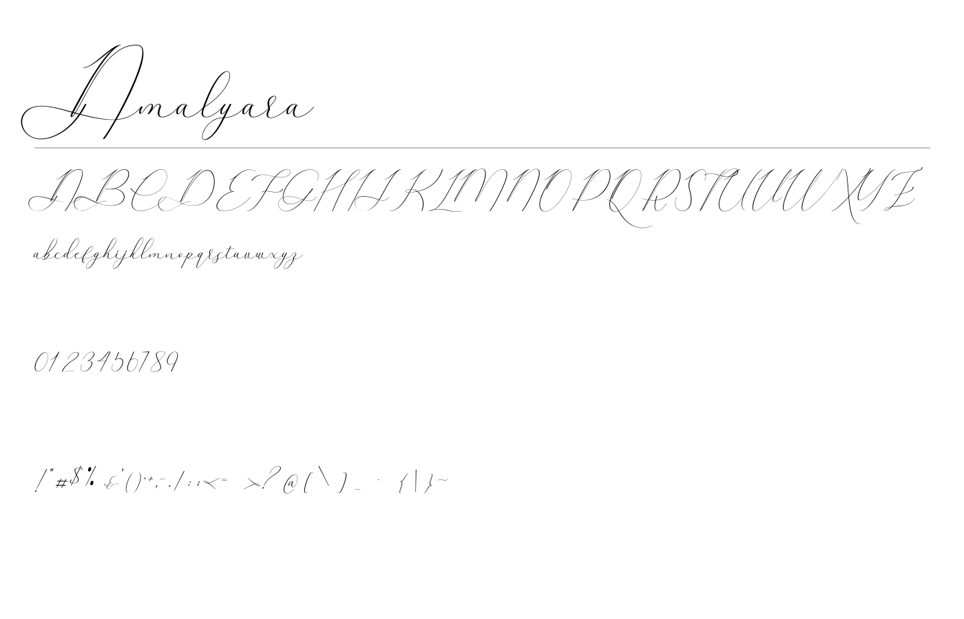 Amalyara Font preview