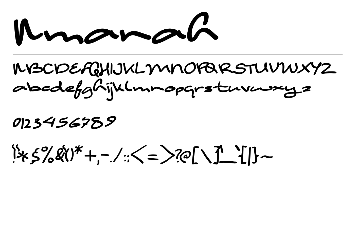 Amanah Font preview