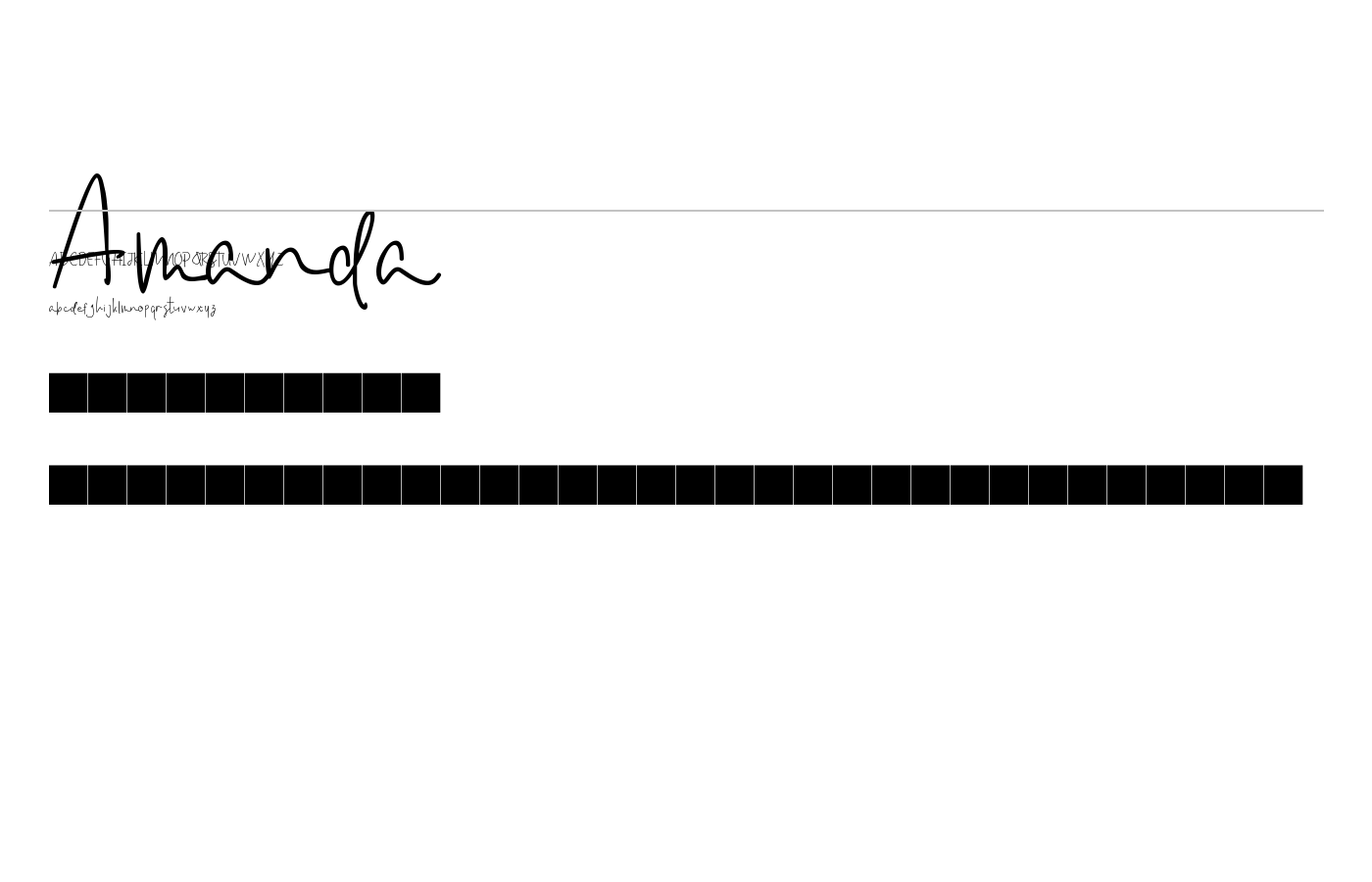 Amanda Font preview