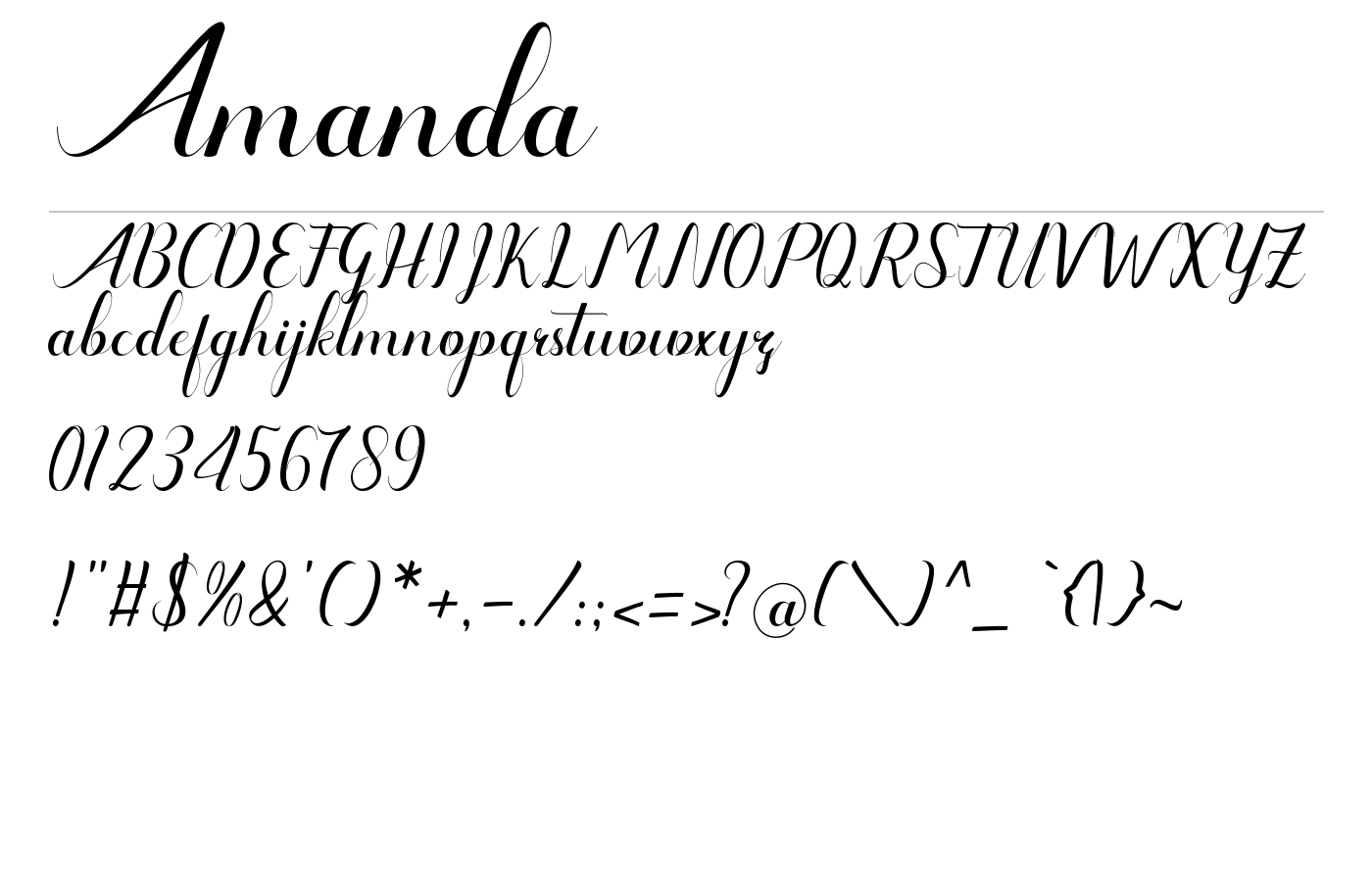 Amanda Font preview