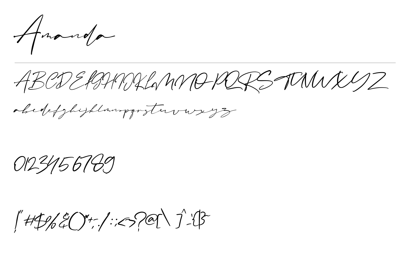 Amanda Font preview