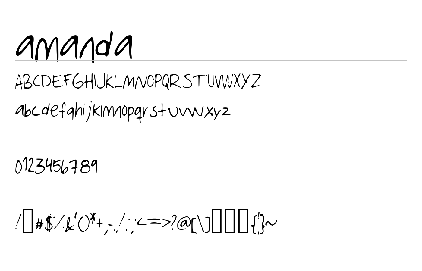 amanda Font preview