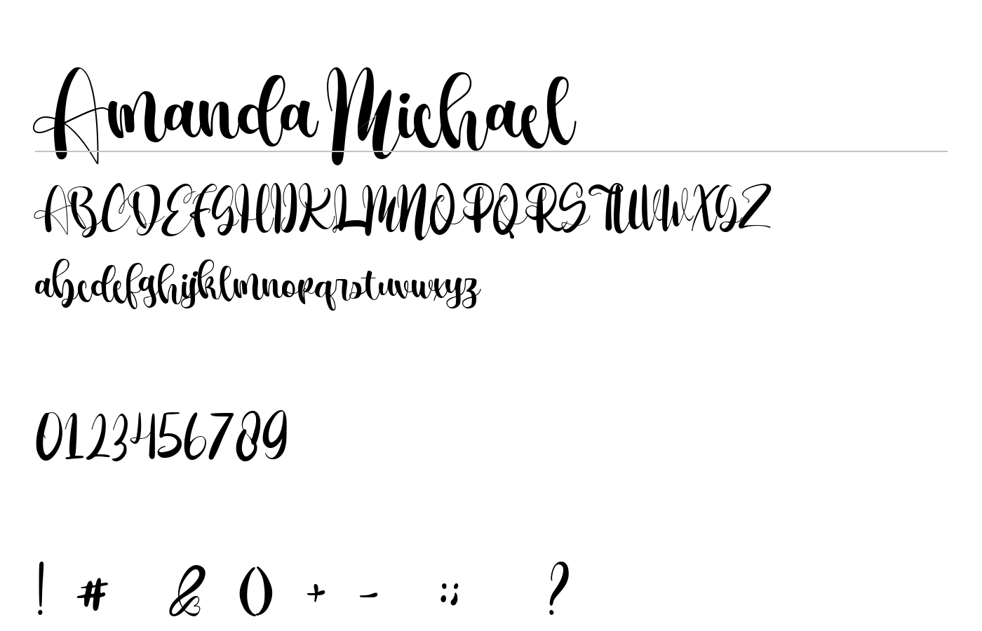 Amanda Michael Font preview
