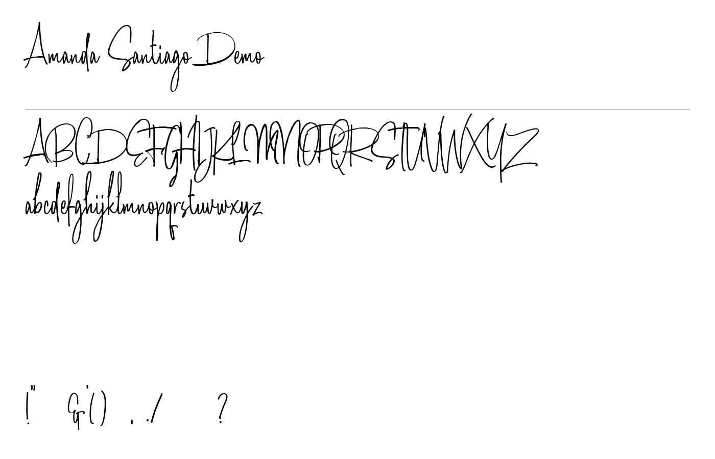 Amanda Santiago Demo Font preview