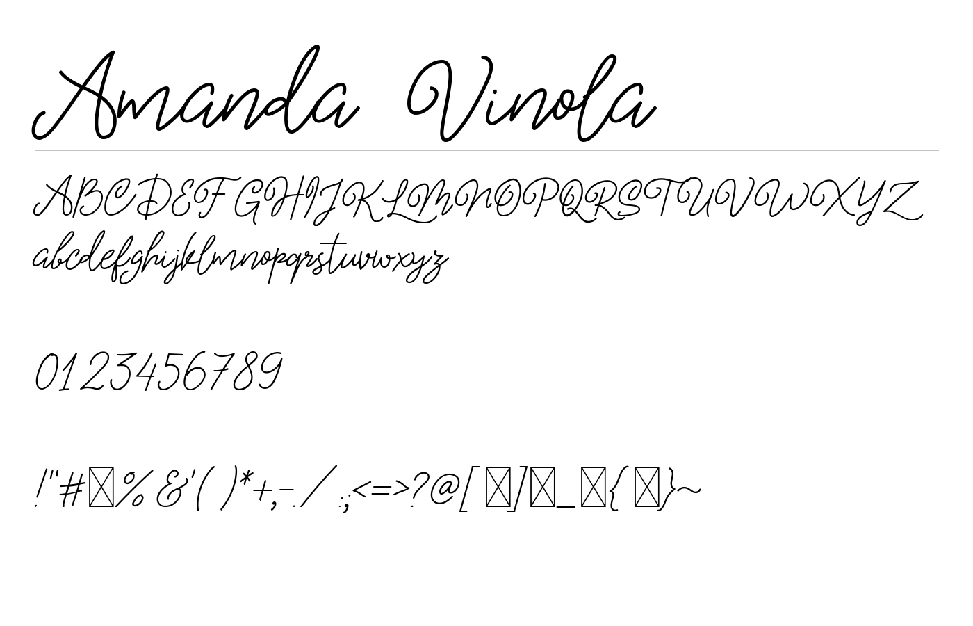 Amanda Vinola Font preview