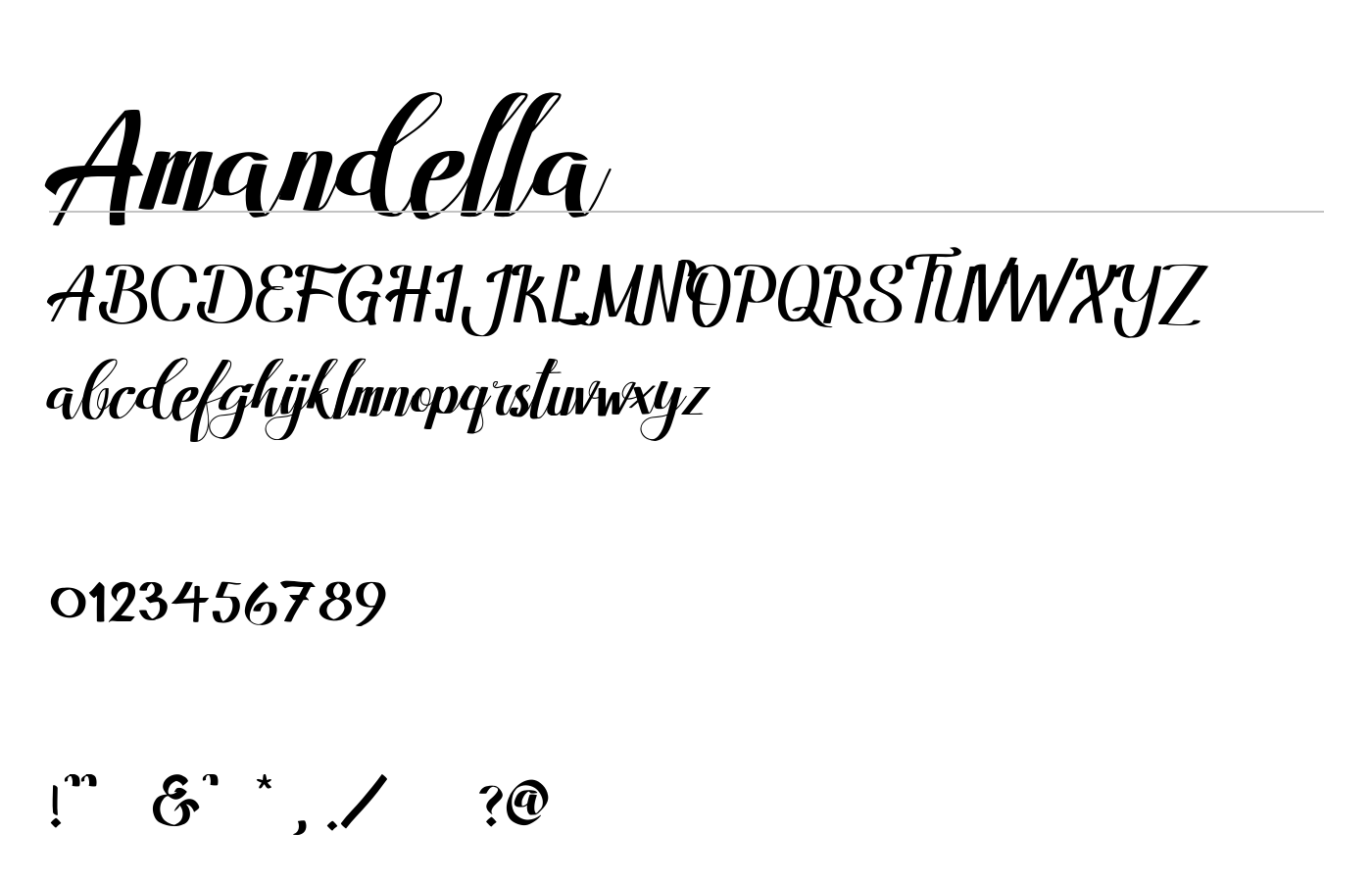 Amandella Font preview