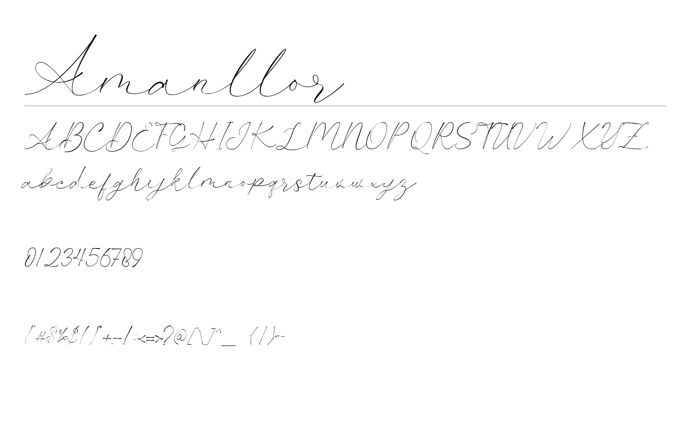 Amanllor Font preview