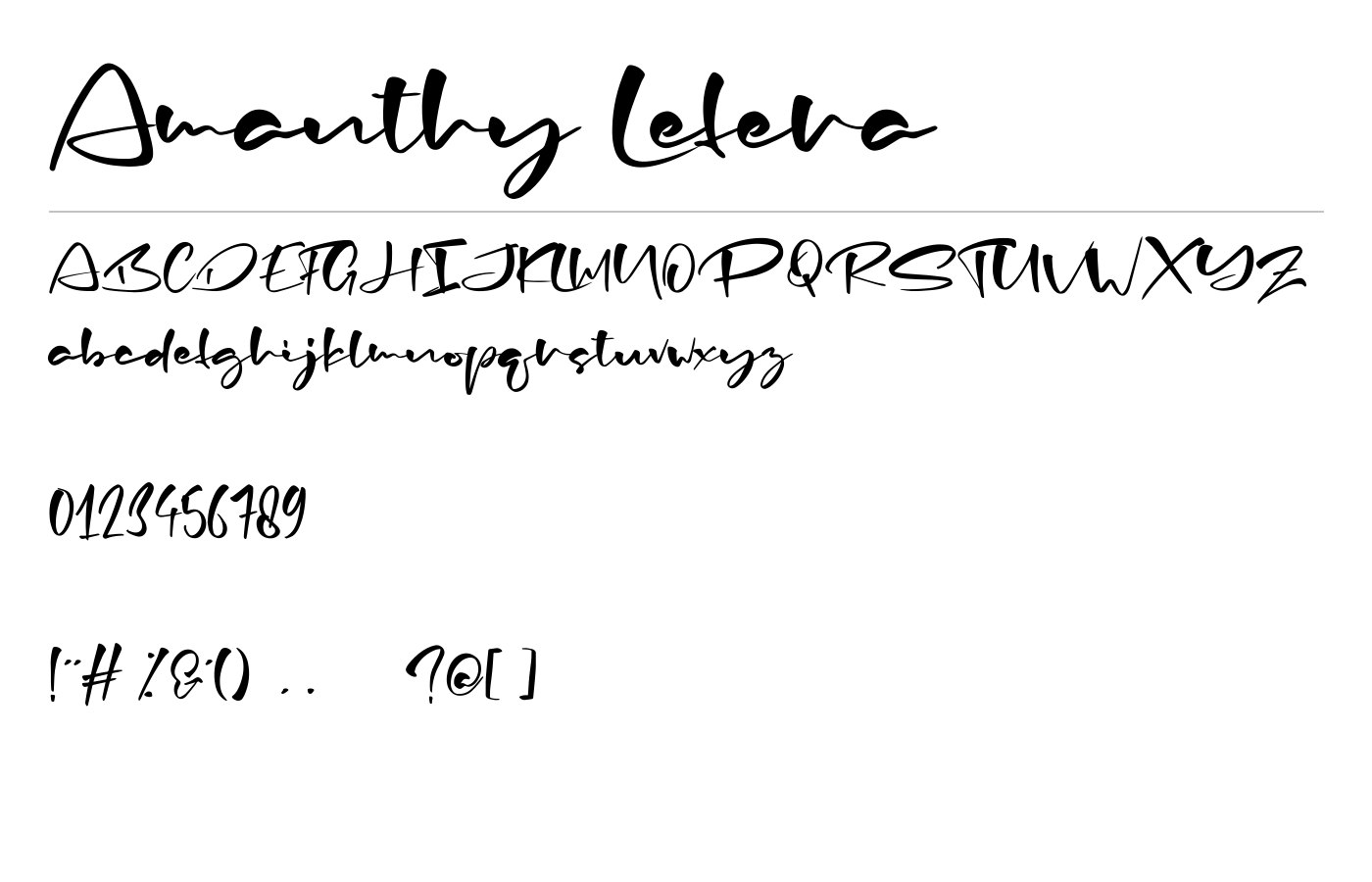 Amanthy Lefera Font preview
