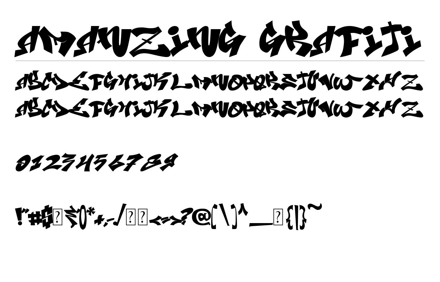 Amanzing Grafiti Font preview