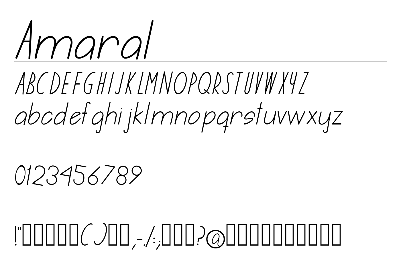 Amaral Font preview