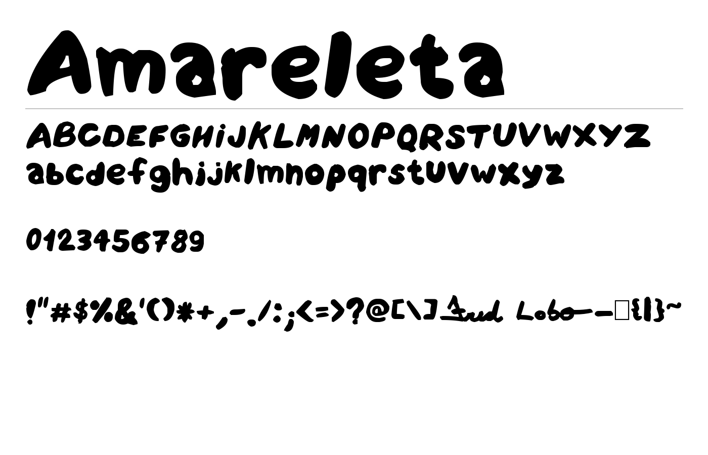 Amareleta Font preview