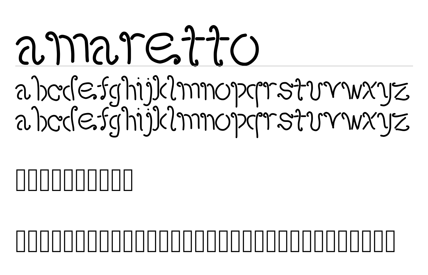 amaretto Font preview