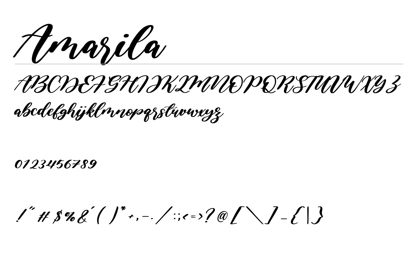 Amarila Font preview