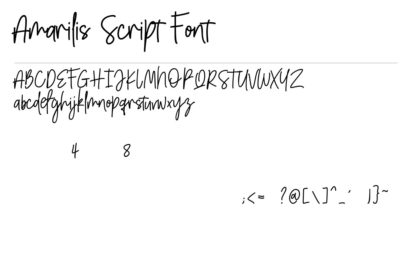 Amarilis Font preview