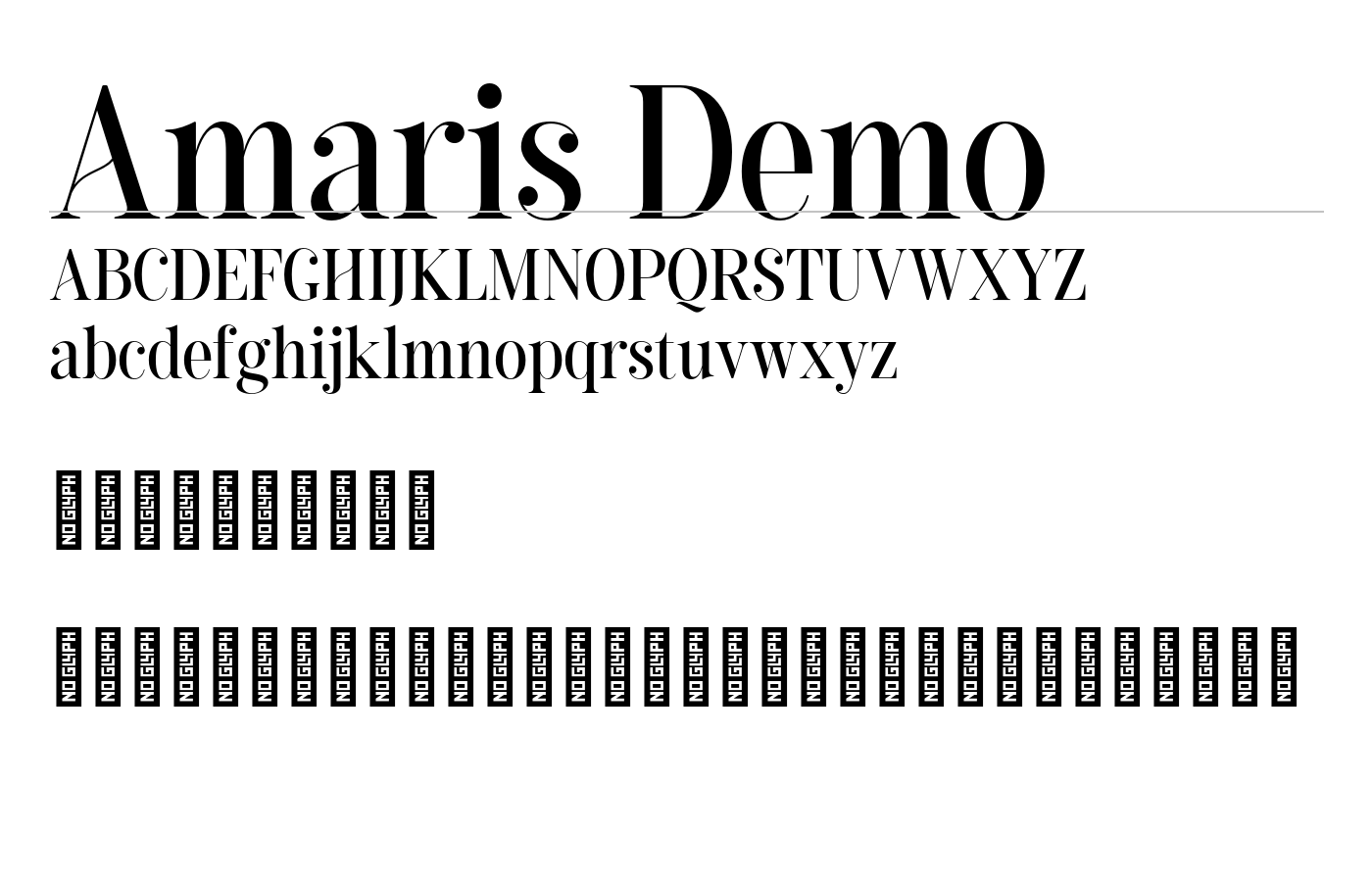 Amaris Demo Font preview