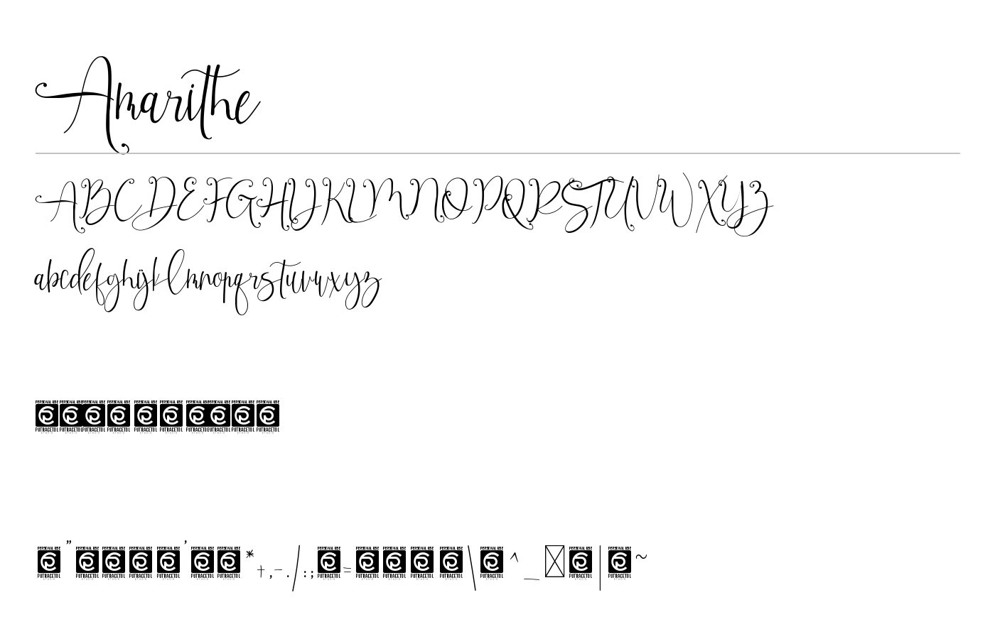 Amarithe Font preview