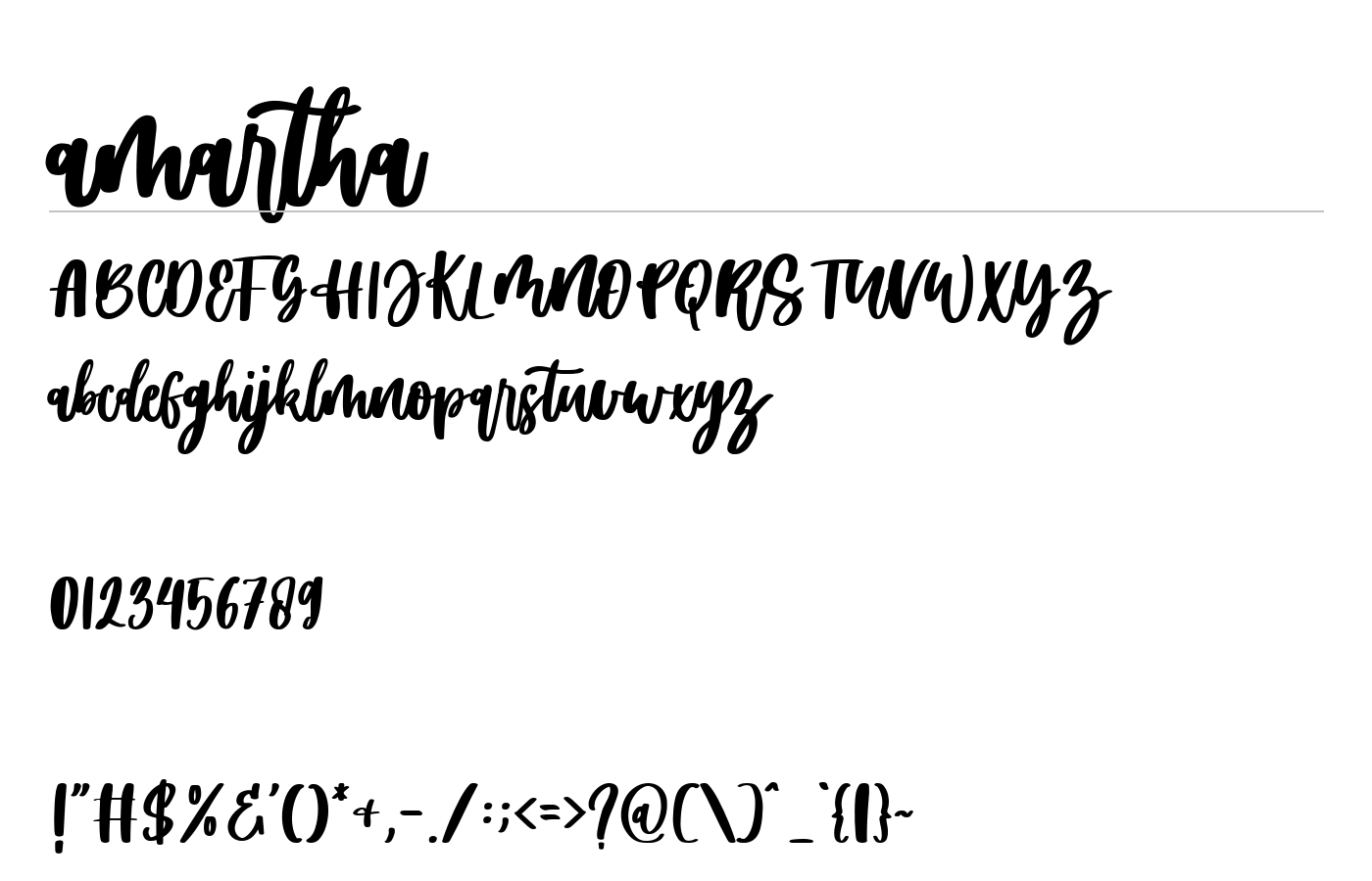 amartha Font preview