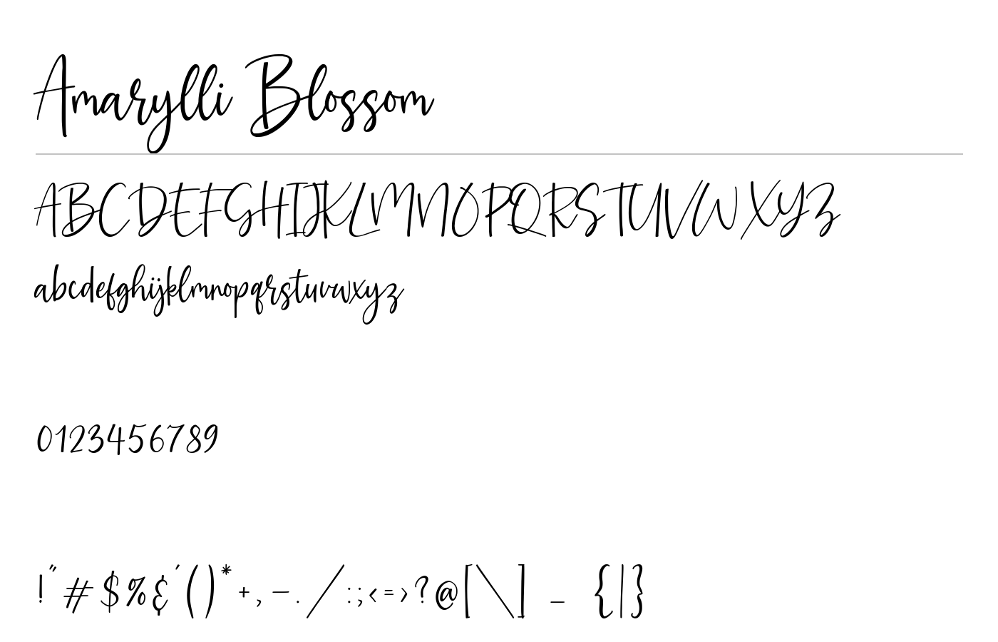 Amarylli Blossom Font preview