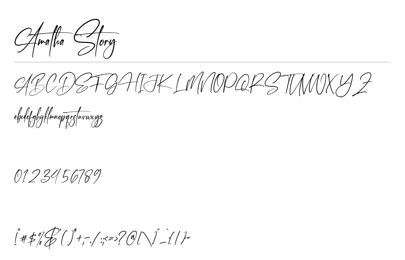 Amatha Story Font preview
