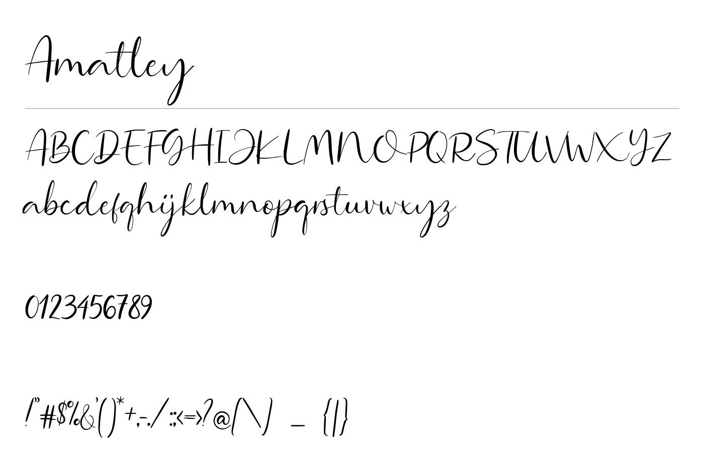 Amatley Font preview