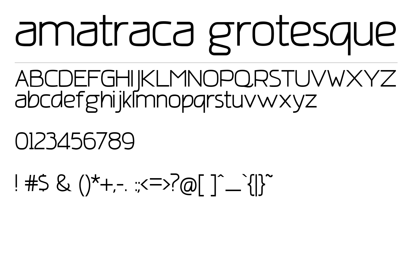 amatraca grotesque Font preview