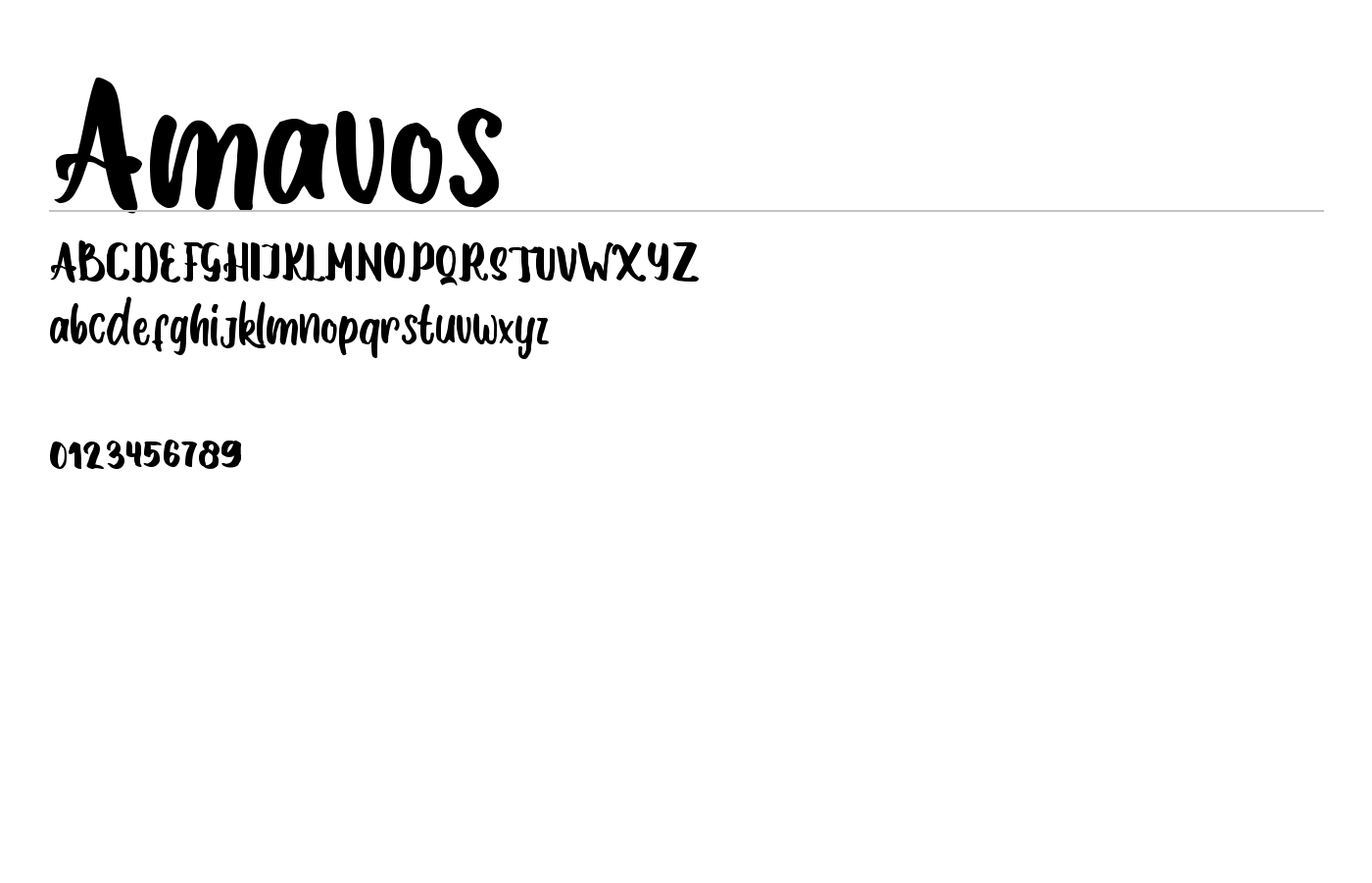 Amavos Font preview