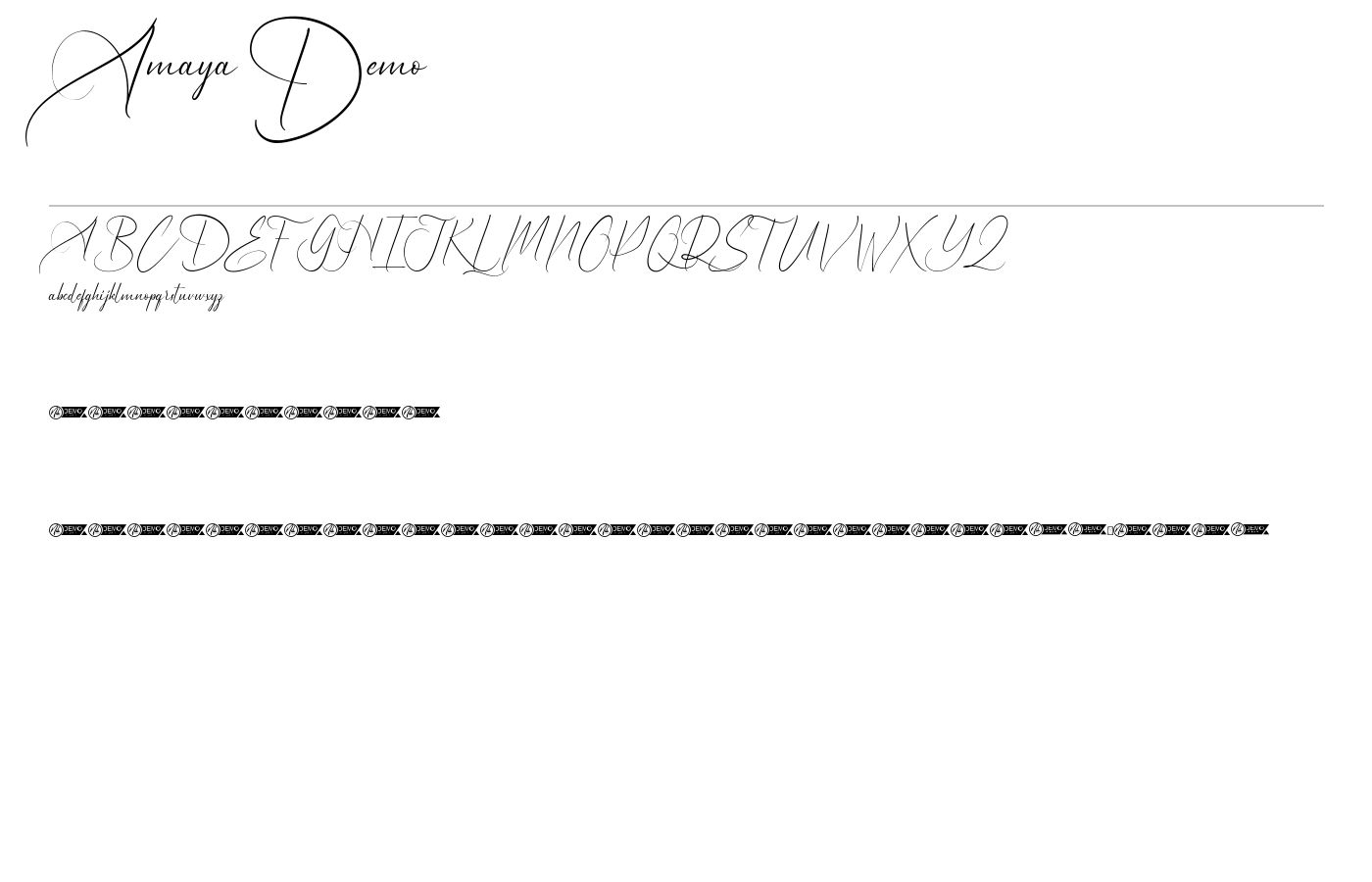 Amaya Demo Font preview