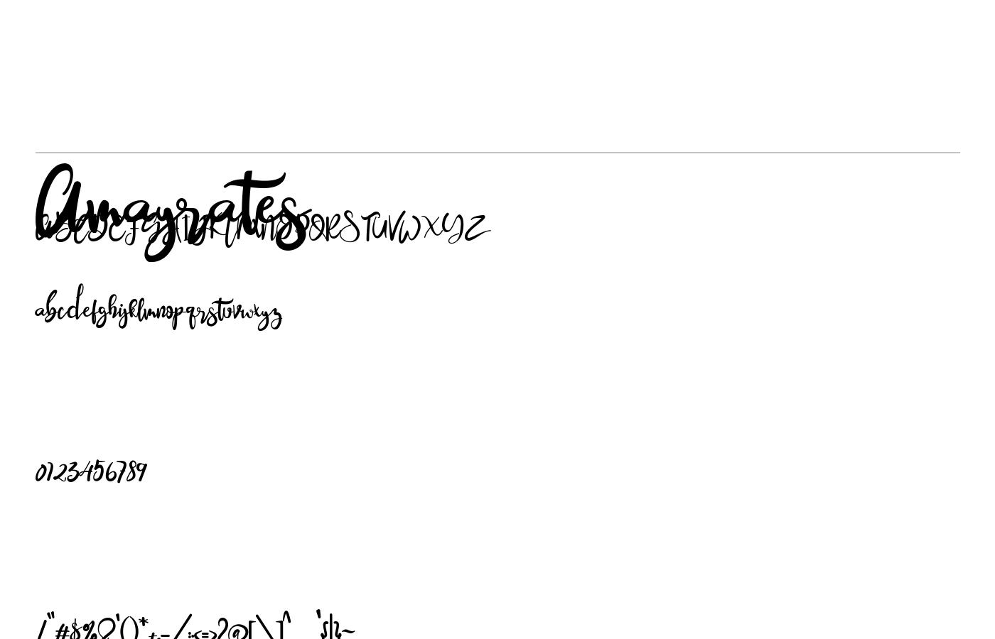Amayrates Font preview