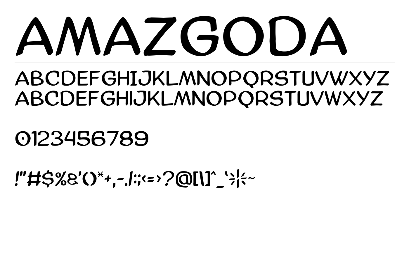 AmazGoDa Font preview