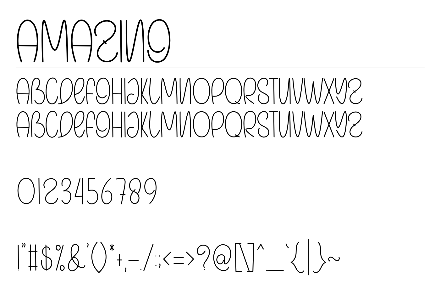 AMAZING Font preview