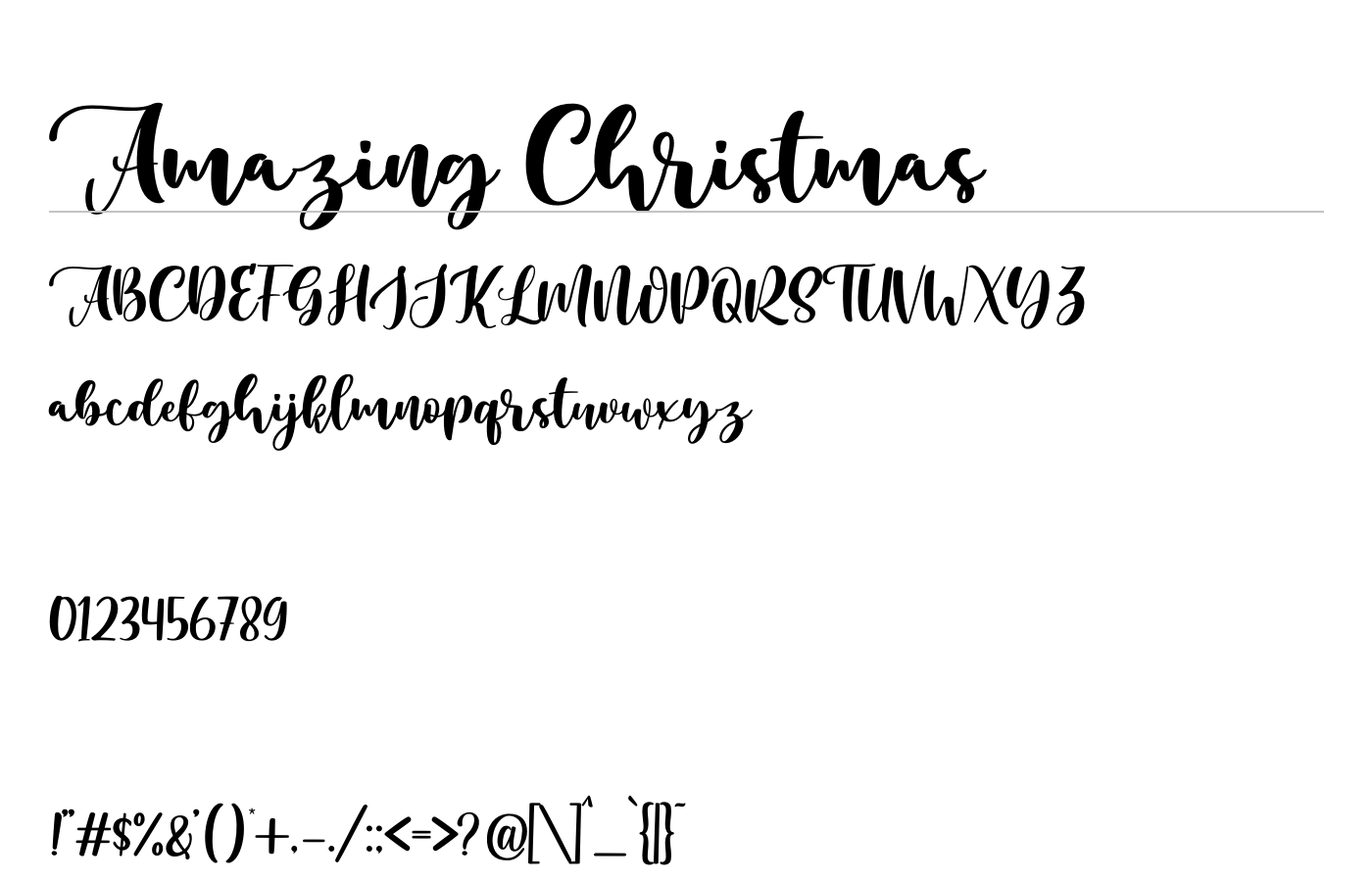Amazing Christmas Font preview