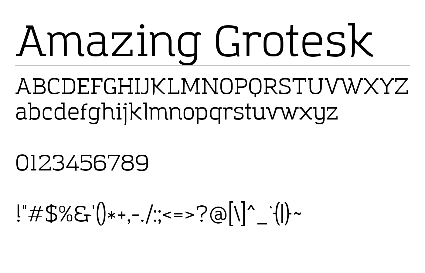 Amazing Grotesk Font preview