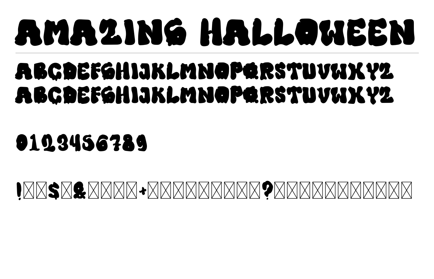 Amazing Halloween Font preview