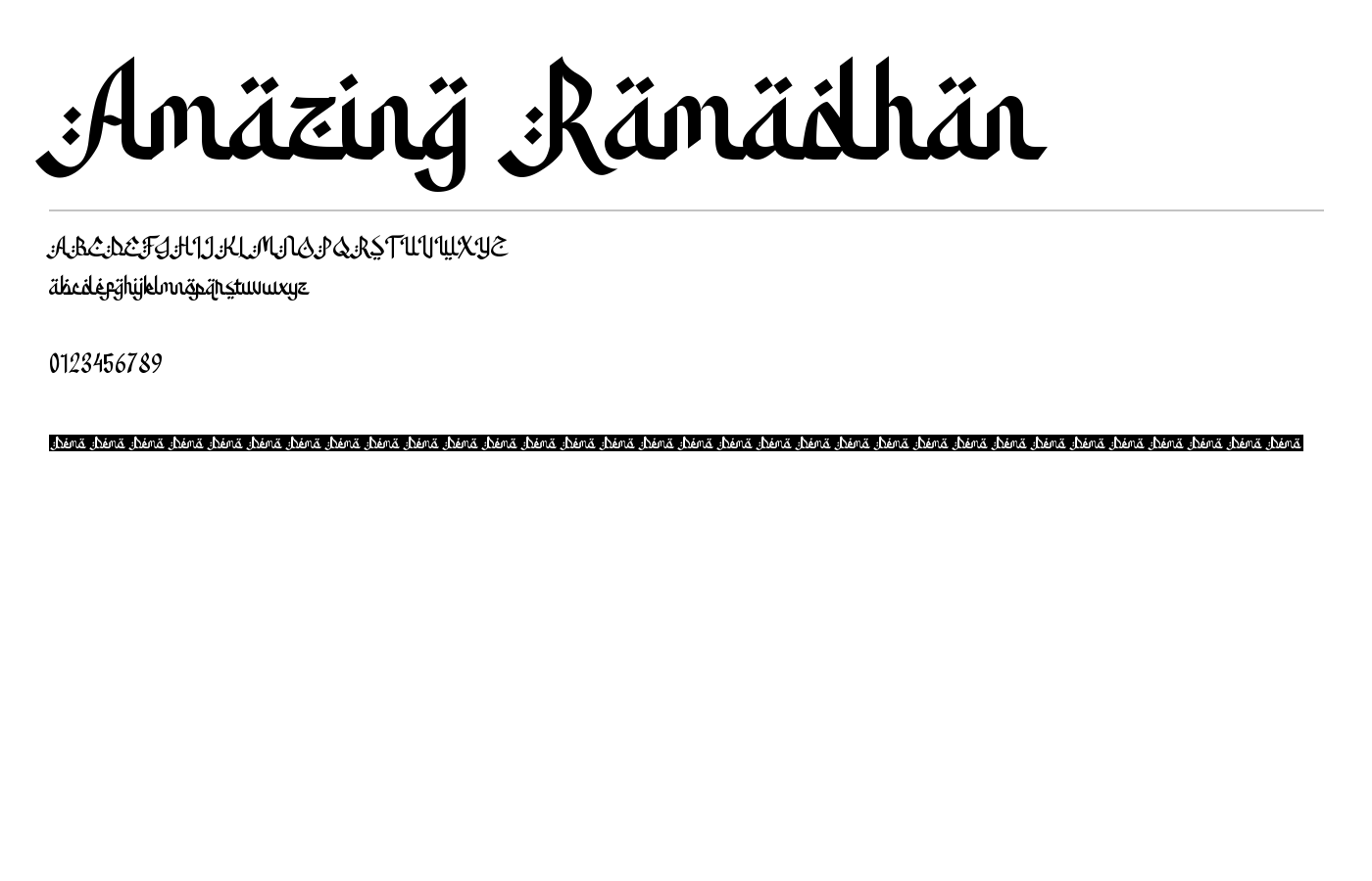 Amazing Ramadhan Font preview