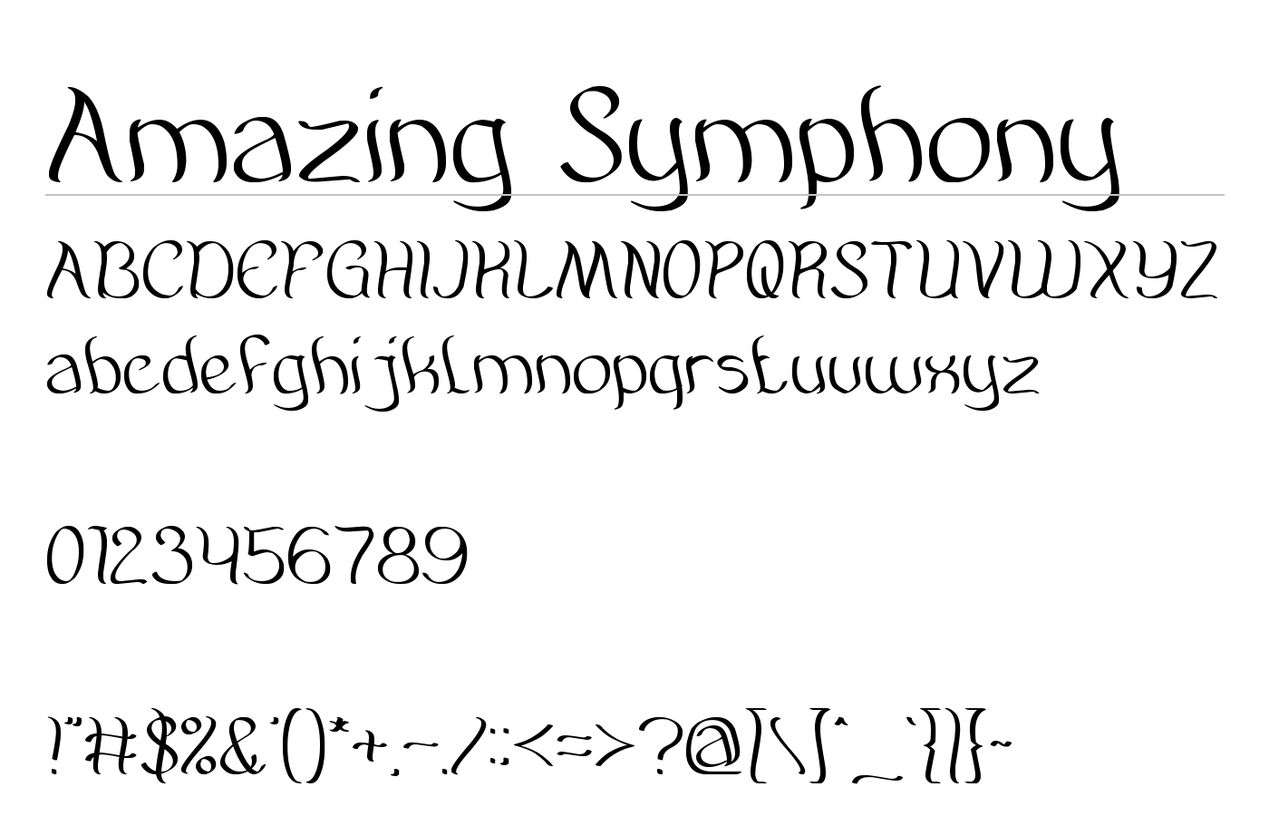 Amazing Symphony Font preview