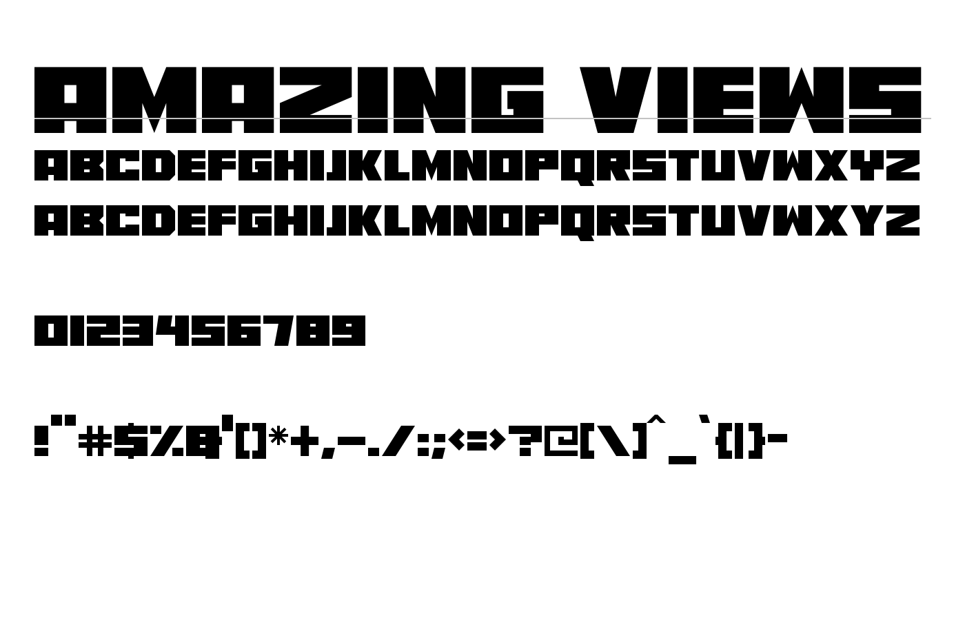 Amazing Views Font preview